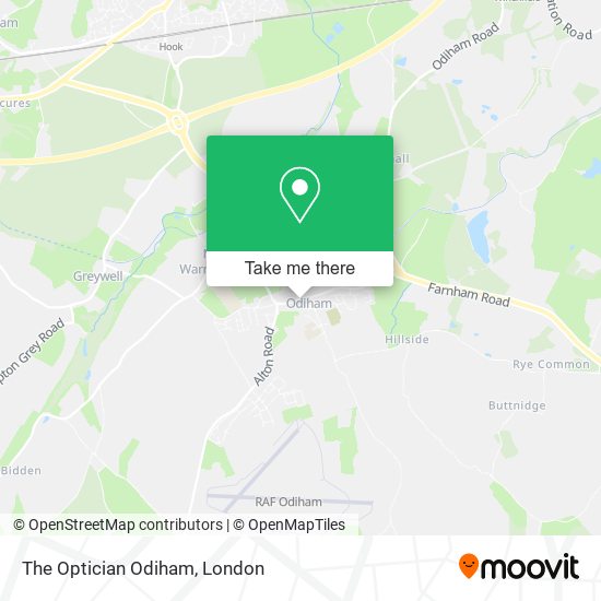 The Optician Odiham map