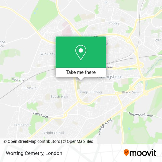 Worting Cemetry map