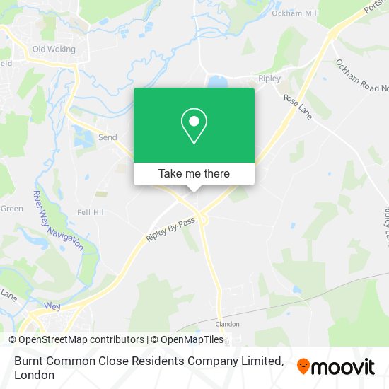 Burnt Common Close Residents Company Limited map