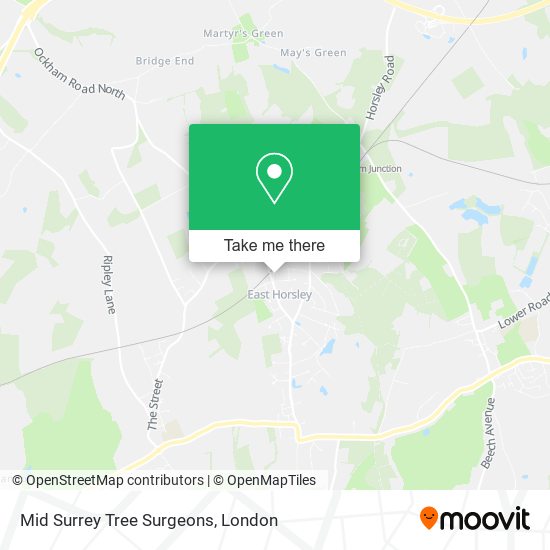 Mid Surrey Tree Surgeons map