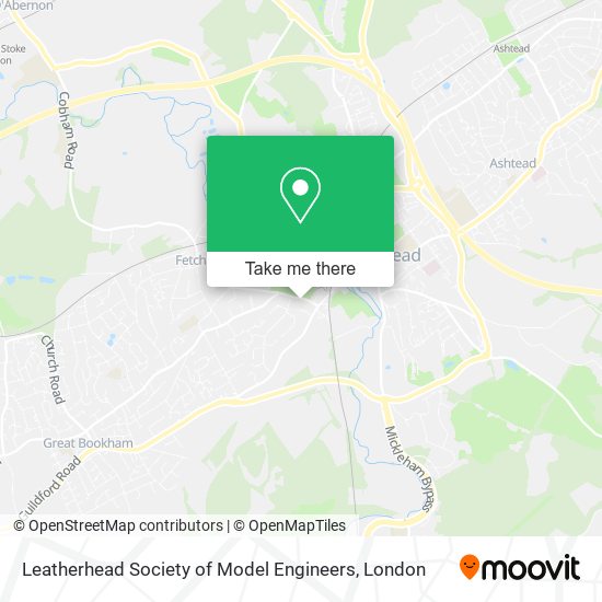 Leatherhead Society of Model Engineers map