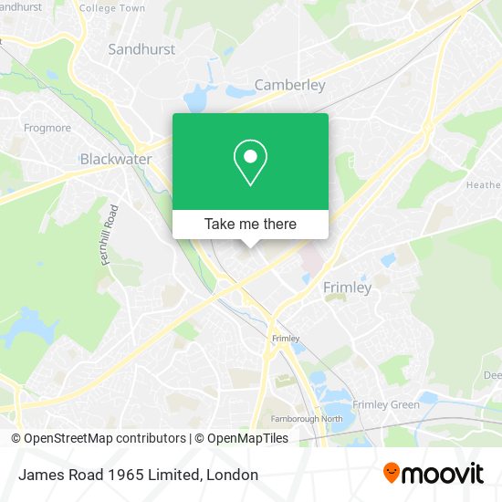 James Road 1965 Limited map