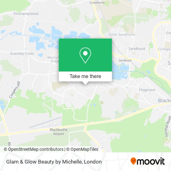 Glam & Glow Beauty by Michelle map