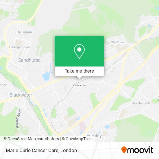 Marie Curie Cancer Care map