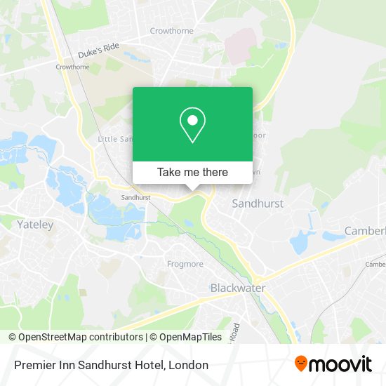 Premier Inn Sandhurst Hotel map