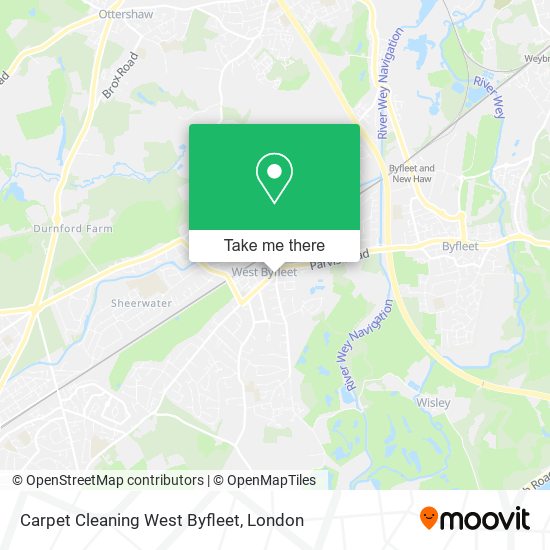 Carpet Cleaning West Byfleet map