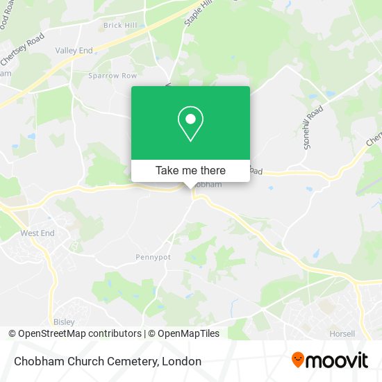 Chobham Church Cemetery map