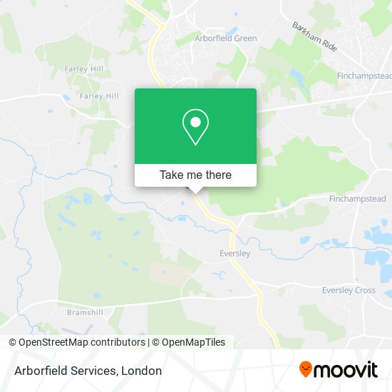 Arborfield Services map