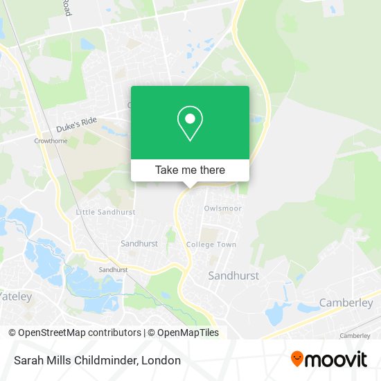 Sarah Mills Childminder map
