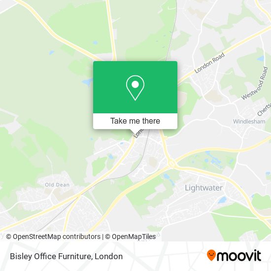 How to get to Bisley Office Furniture in Bagshot by bus or train?