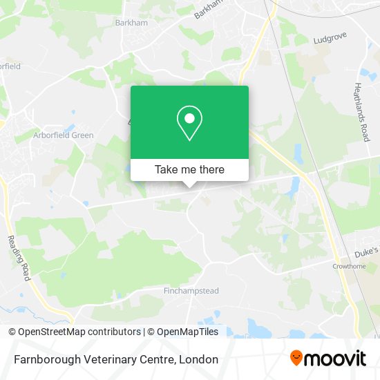 Farnborough Veterinary Centre map