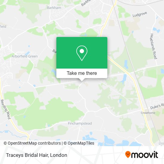 Traceys Bridal Hair map