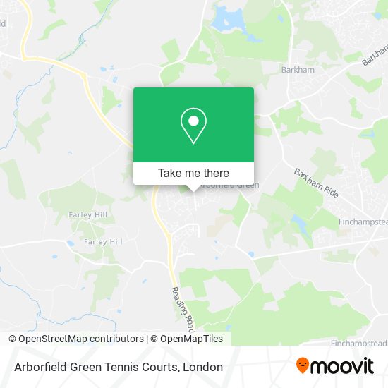Arborfield Green Tennis Courts map