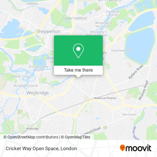 Cricket Way Open Space map