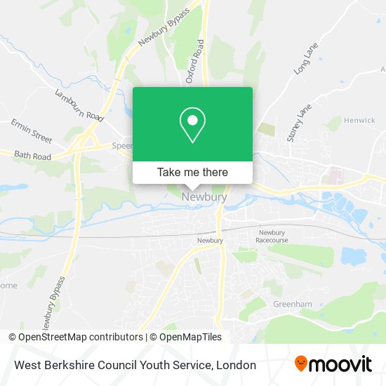 West Berkshire Council Youth Service map
