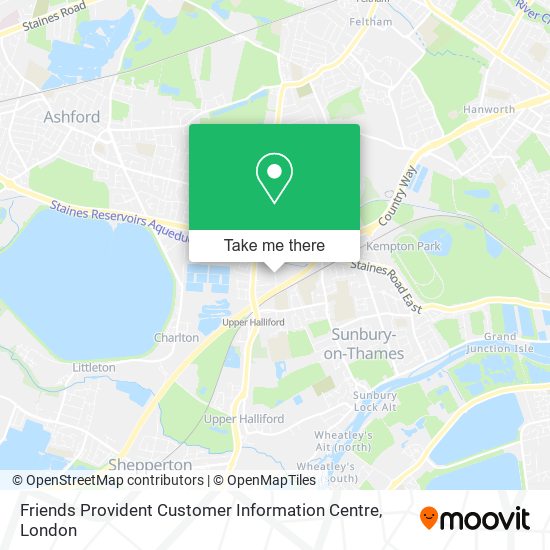 Friends Provident Customer Information Centre map