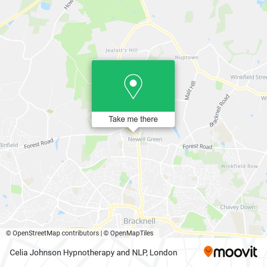 Celia Johnson Hypnotherapy and NLP map