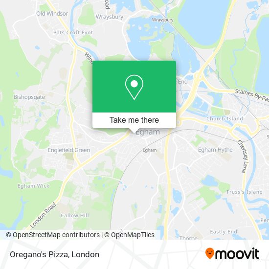 Oregano's Pizza map