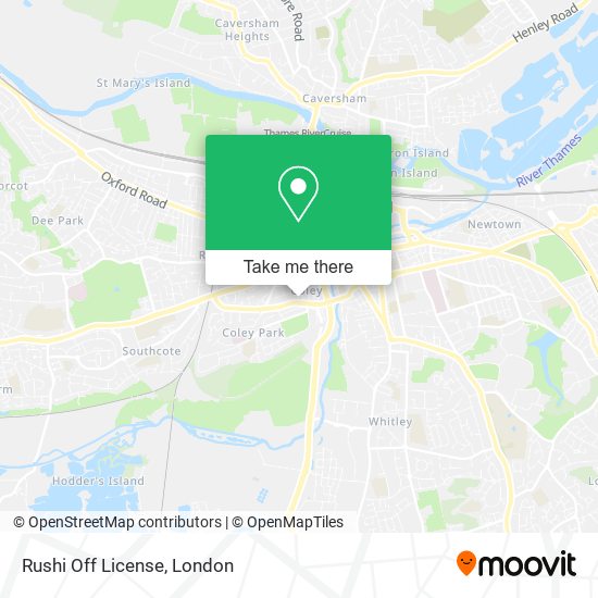 Rushi Off License map