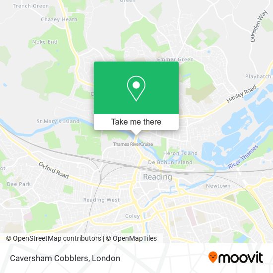 Caversham Cobblers map