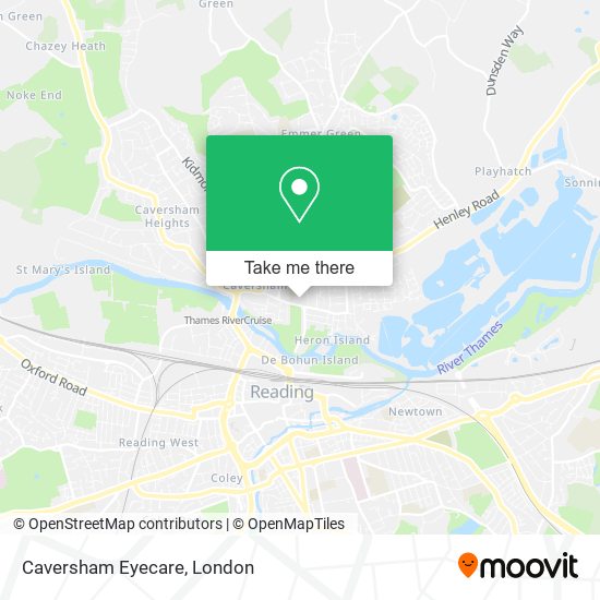 Caversham Eyecare map