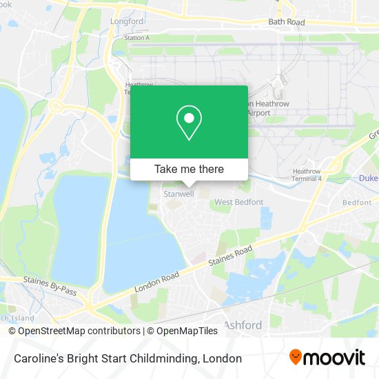 Caroline's Bright Start Childminding map