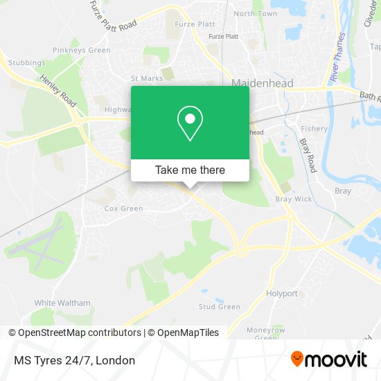 MS Tyres 24/7 map