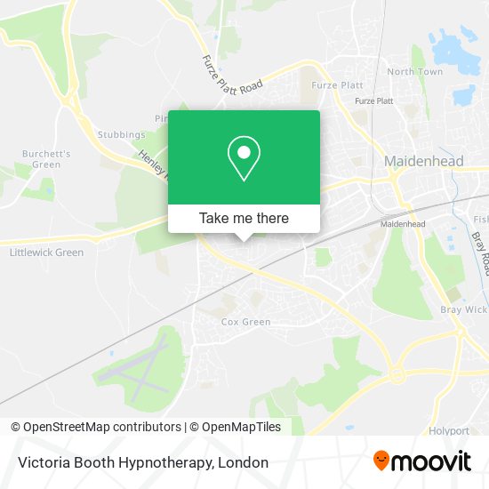 Victoria Booth Hypnotherapy map