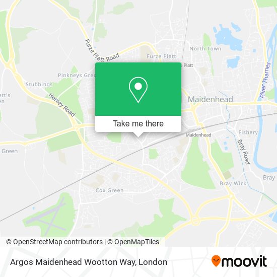 Argos Maidenhead Wootton Way map