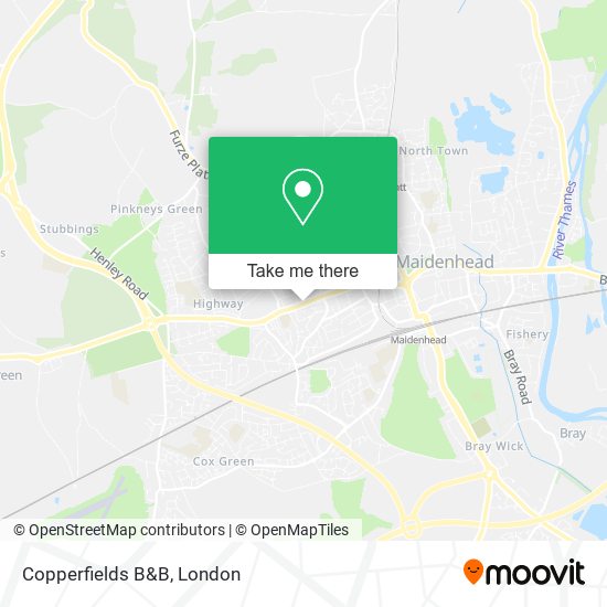 Copperfields B&B map