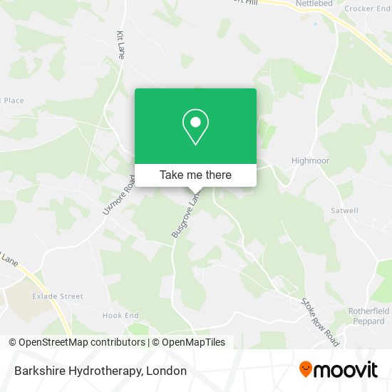 Barkshire Hydrotherapy map