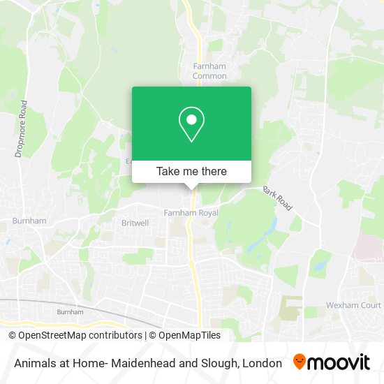 Animals at Home- Maidenhead and Slough map