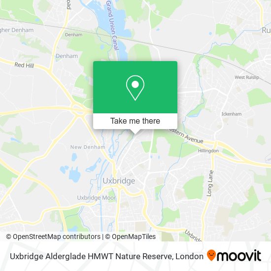 Uxbridge Alderglade HMWT Nature Reserve map