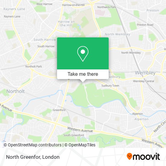 North Greenfor map