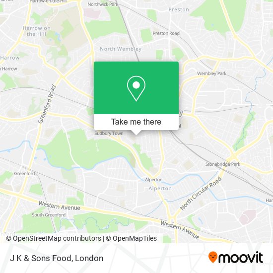 J K & Sons Food map