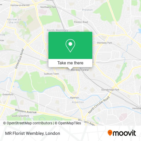 MR Florist Wembley map