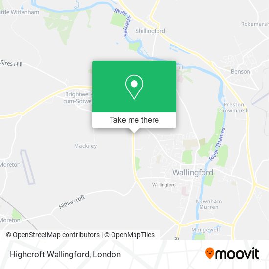 Highcroft Wallingford map