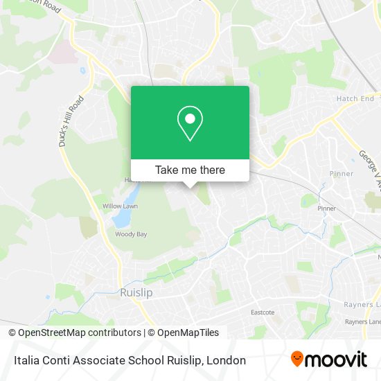 Italia Conti Associate School Ruislip map