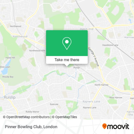 Pinner Bowling Club map