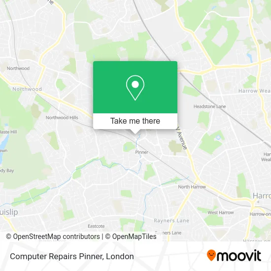 Computer Repairs Pinner map