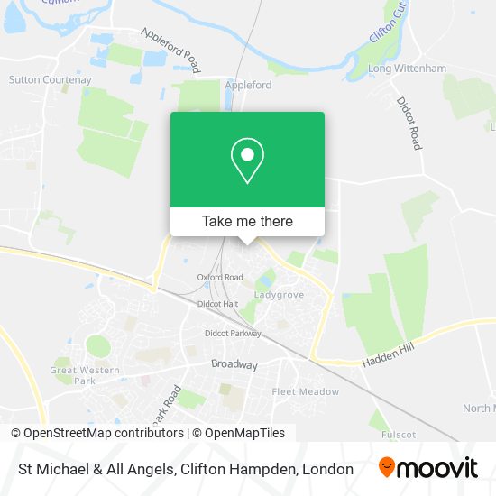 St Michael & All Angels, Clifton Hampden map