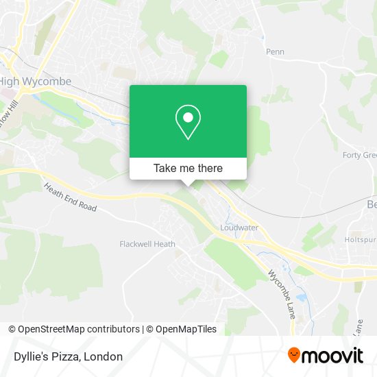 Dyllie's Pizza map