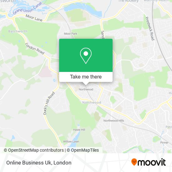Online Business Uk map