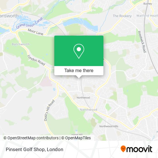 Pinsent Golf Shop map