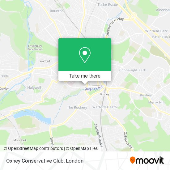 Oxhey Conservative Club map
