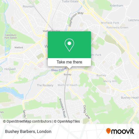 Bushey Barbers map