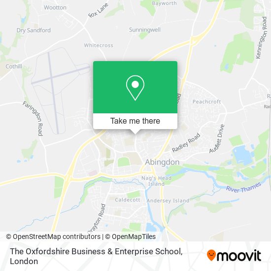 The Oxfordshire Business & Enterprise School map