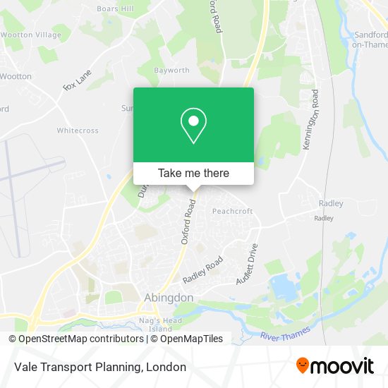 Vale Transport Planning map