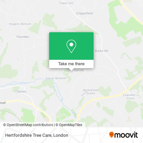 Hertfordshire Tree Care map