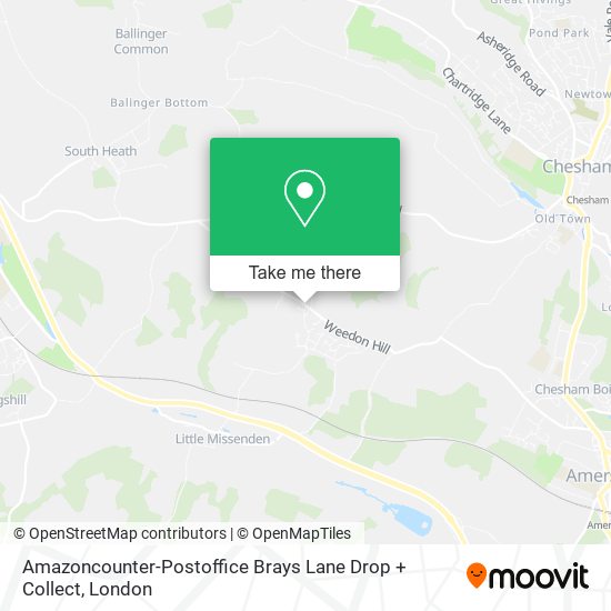 Amazoncounter-Postoffice Brays Lane Drop + Collect map